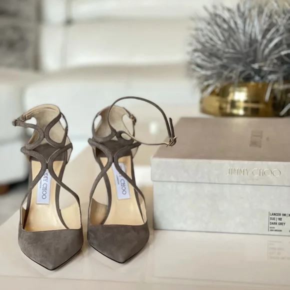 Jimmy Choo Lancer heels. Color: Dark Grey Size: 38.5 - Picture 3 of 3